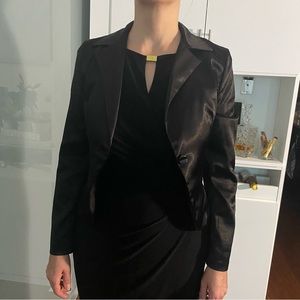 Black Satin Blazer Size XS